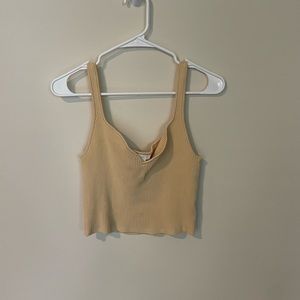 H&M cropped tank, yellow size L